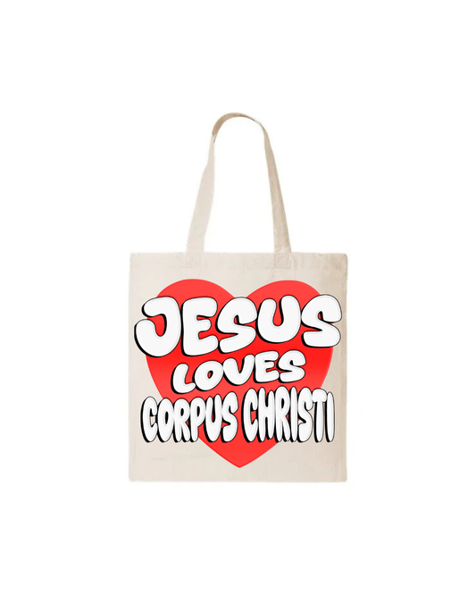 JESUS LOVES CORPUS CHRISTI TOTE (PRE-ORDER)