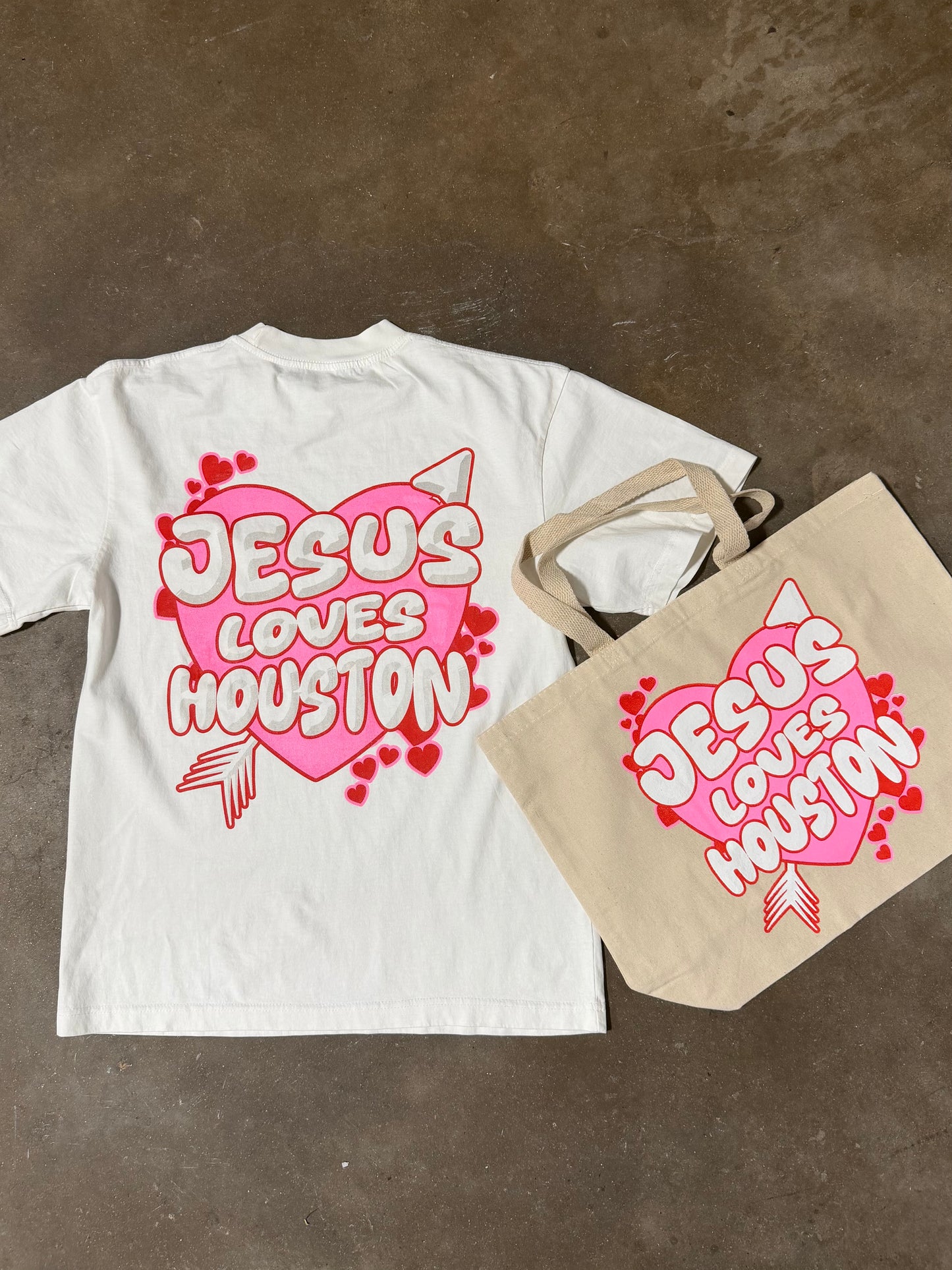 JESUS LOVES HOUSTON Valentines Collection- totes